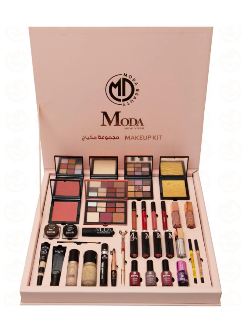 MODA New Golden Rose Box – Complete Makeup Set | 34 Pieces - Image 4